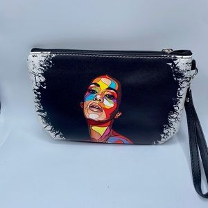 Black Girl Afro Art Makeup Bag/ Cosmetics Bag